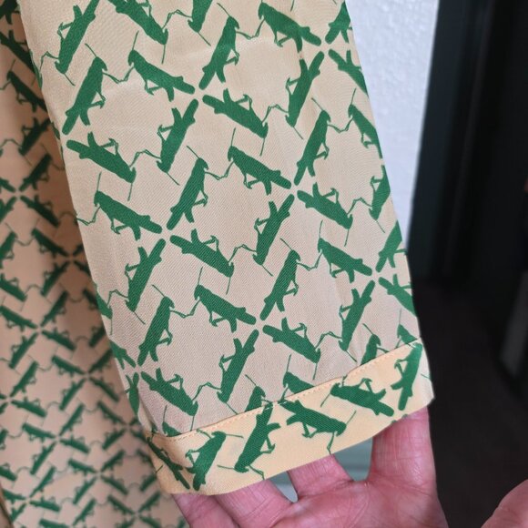 🔴Charlotte Taylor Women Dress Novality Grass Hopper Pattern Green‎ and yellow 2 - Picture 8 of 17